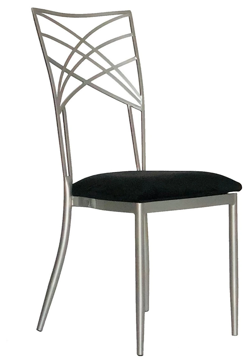Стул Хамелеон серебро (велюр), черный