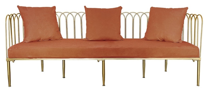 Диван Сквош Л, Терракотовый