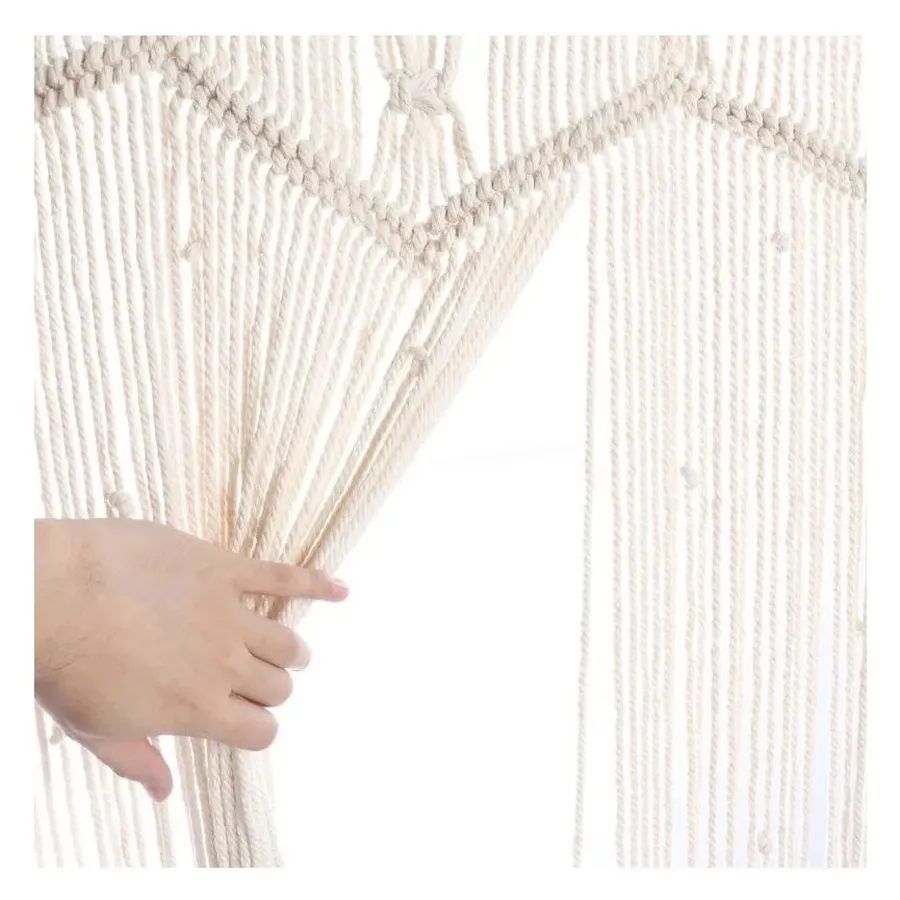 Панно декоративное из макраме Бохо Занавес - Фото миниатюра 3