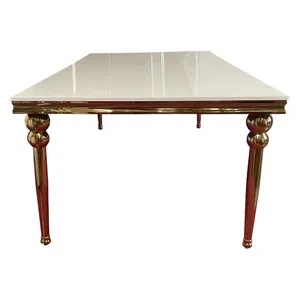 Прямоугольный стол Ректангл Золото-240, белый глянцевый МДФ - Фото 4