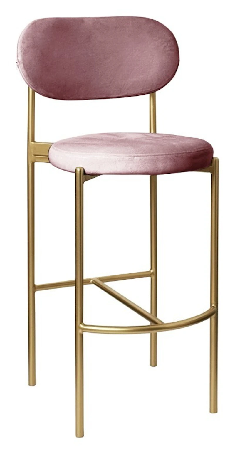 Стул барный Модерн Комфи Розовая помада (любой цвет каркаса)