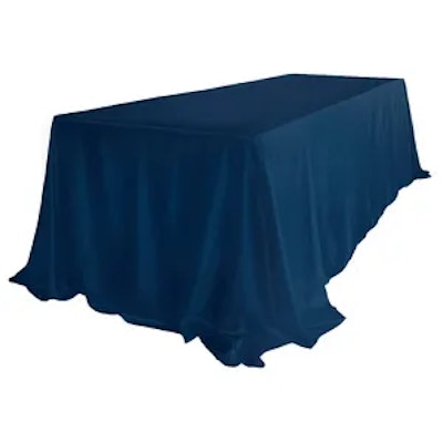 Скатерть велюр, прямоугольная, сапфировая ХЛ