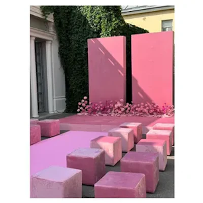 Пуф квадратный Точка, велюр, Куколка - изображение 3