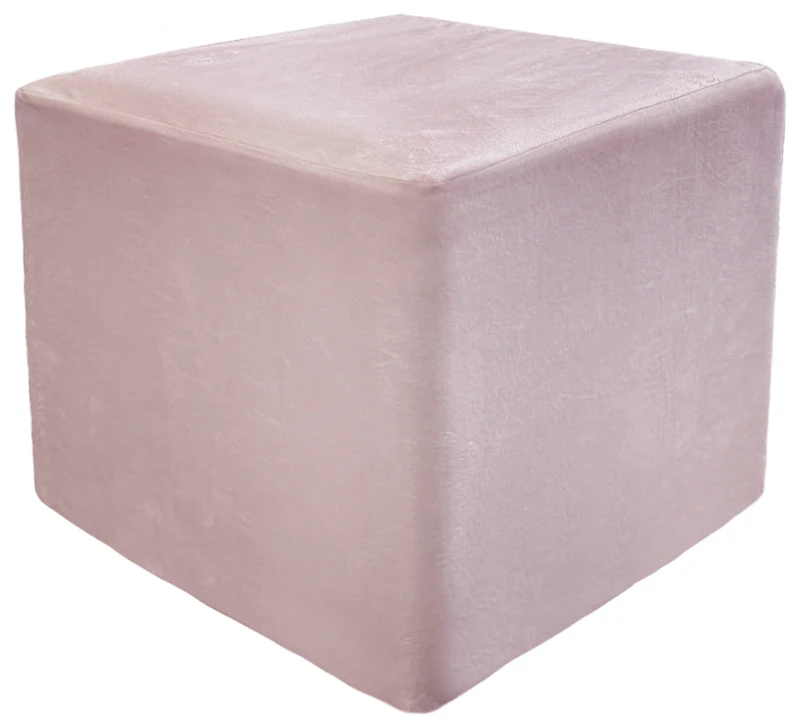 Пуф квадратный Точка, велюр, Лайт Пинк