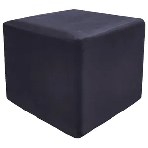 Пуф квадратный Точка, велюр, Черный