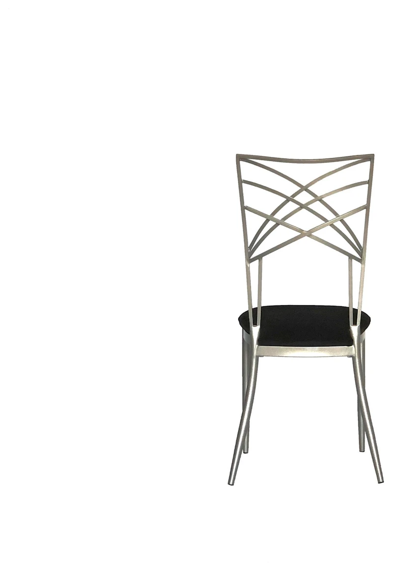 Стул Хамелеон серебро (велюр), черный