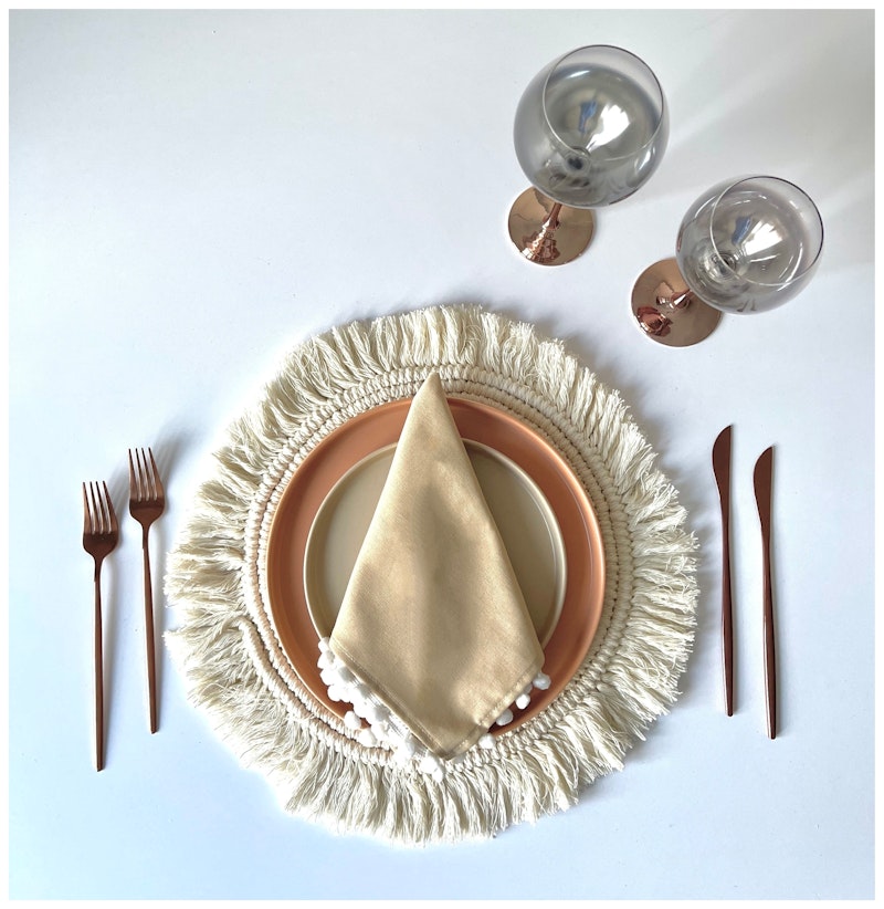 Столовые приборы Гоа, медные, сет 4 предмета