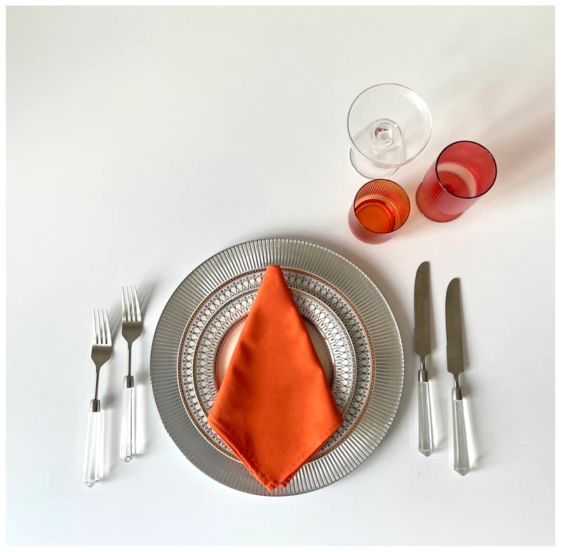 Салфетка из смесового льна, Бархатные ноготки