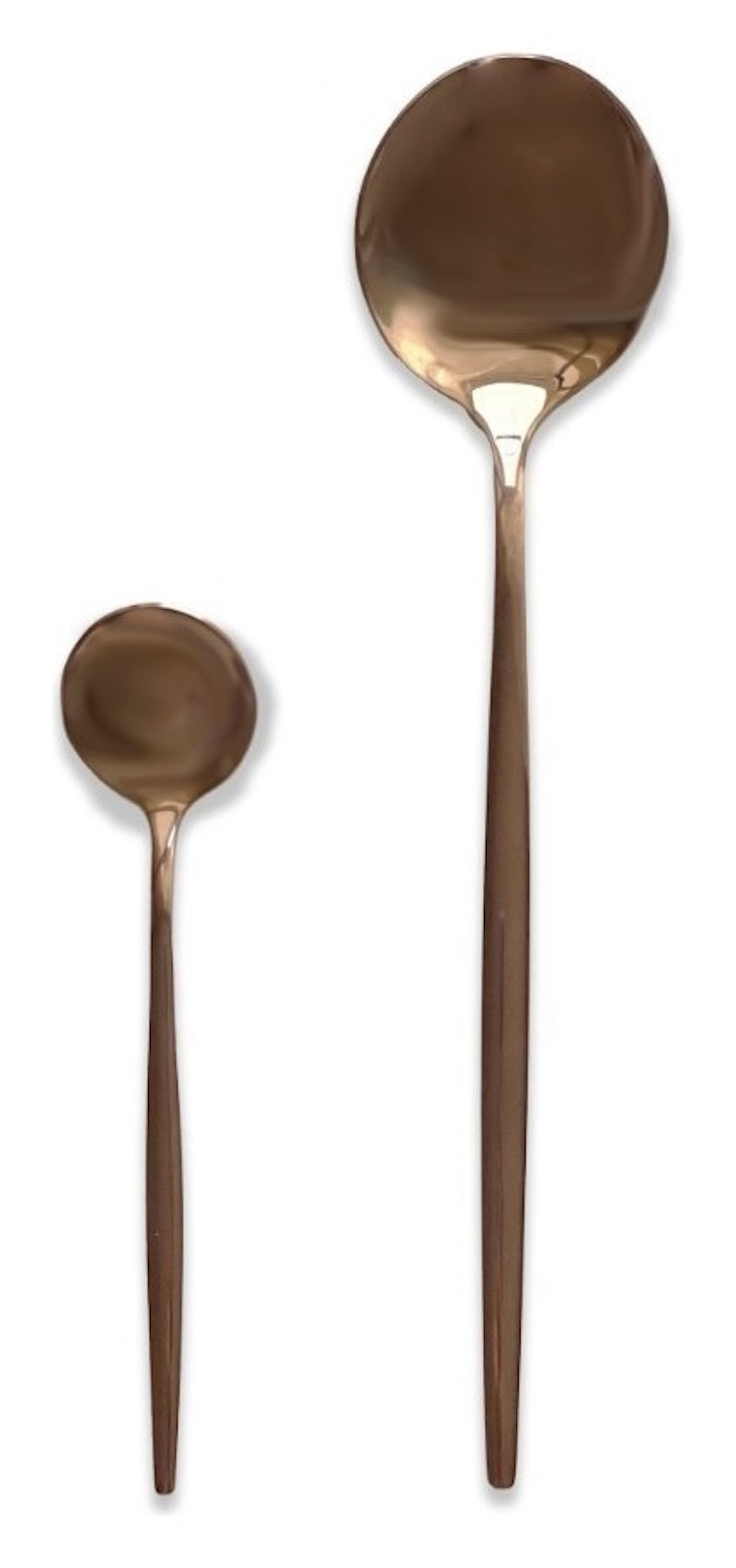 Столовая и десертная ложки, медные