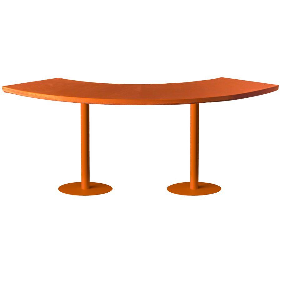 Стол коктейльный Твист Змейка М, Тыквенный тарт + Терракотовый (телескопические ноги) - Фото миниатюра 3