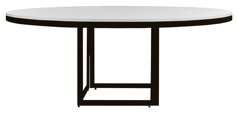 Стол Корнерс круглый, белый + перекрас металла в любой цвет