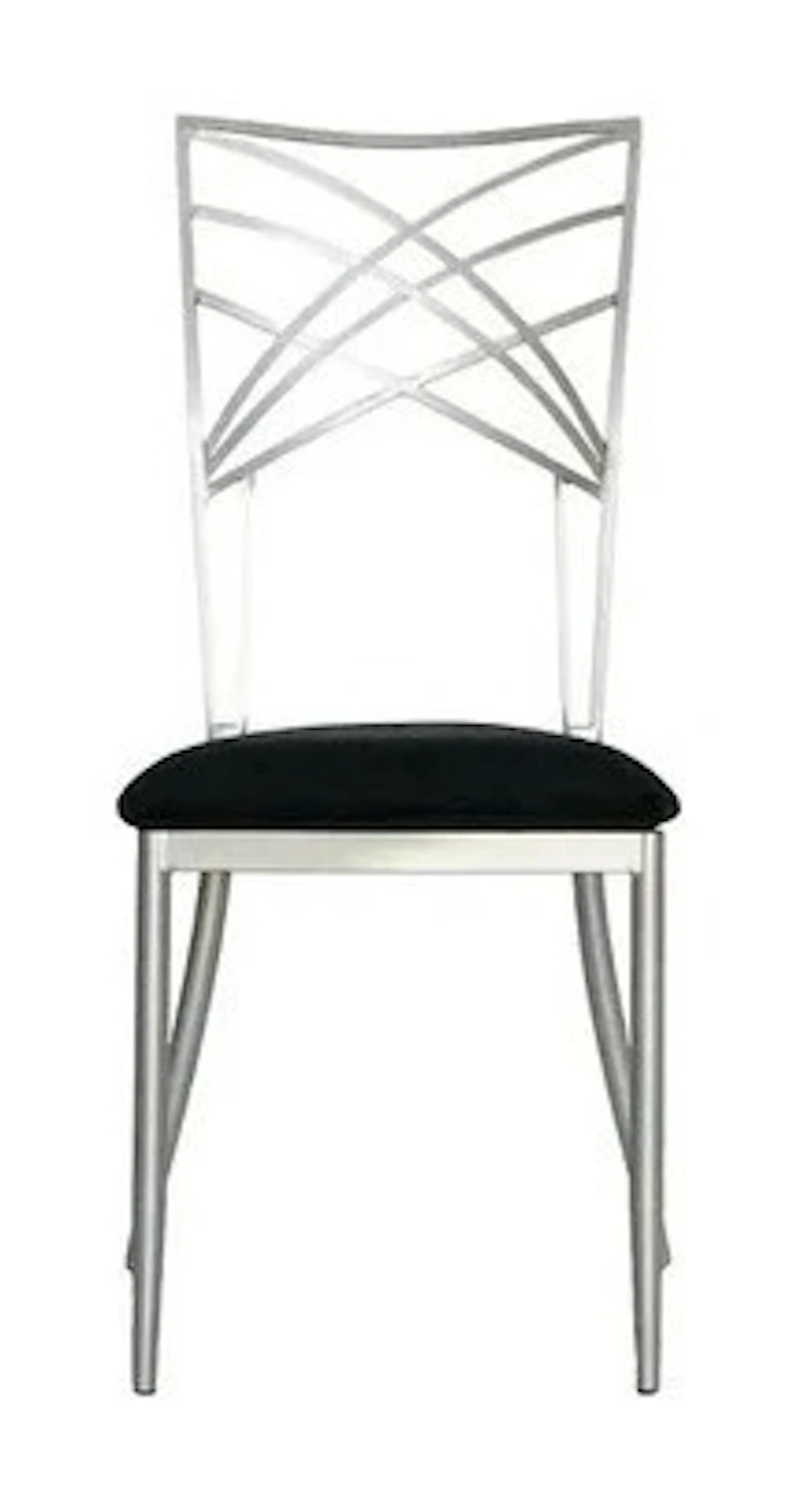 Стул Хамелеон серебро (велюр), черный