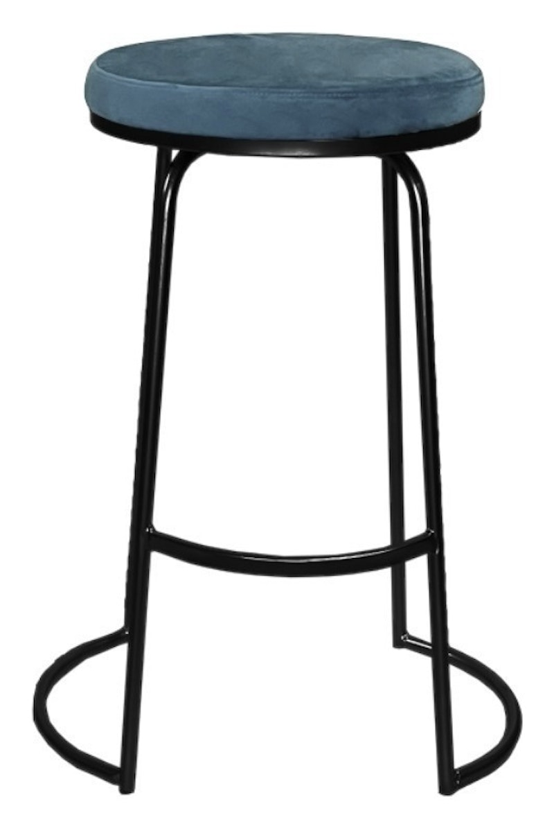 Стул барный Модерн Сэддл серо-голубой (любой оттенок каркаса)