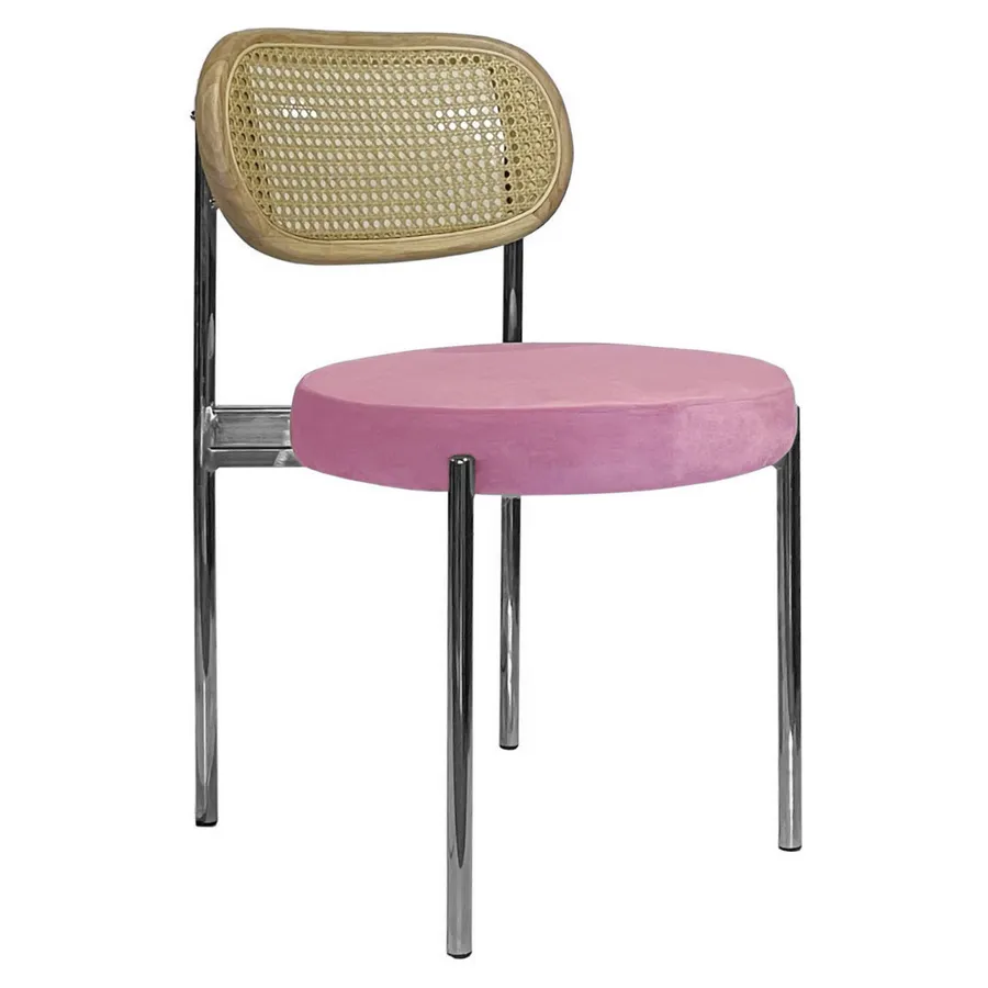 Стул Модерн Серебро, Натуральный ротанг + Куколка - Фото миниатюра 1