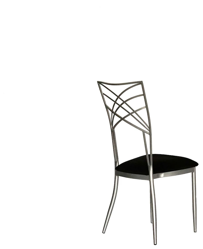 Стул Хамелеон серебро (велюр), черный