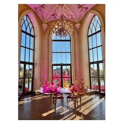 Стол-змейка-80, золотой, столешница белый МДФ, 1 модуль - изображение 5