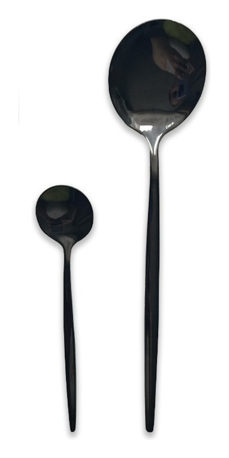 Столовая и десертная ложки, черные