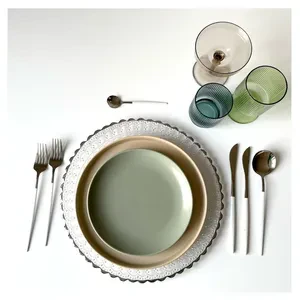 Столовые приборы Гоа бело-серебряные, сет 4 предмета - Фото 7