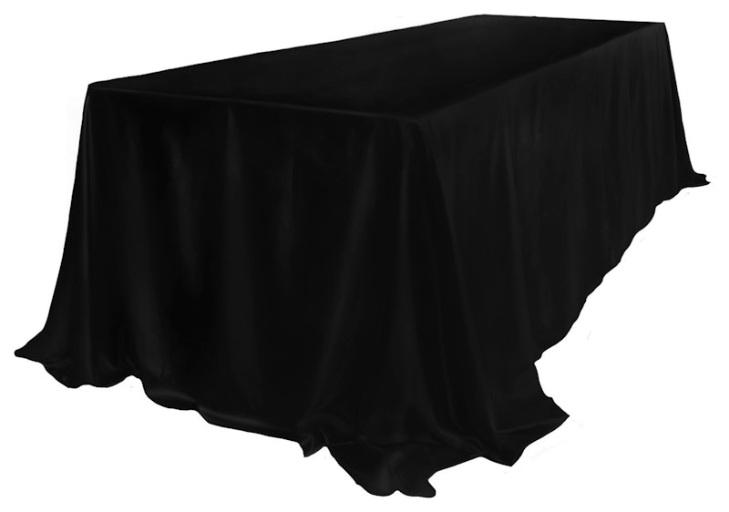 Скатерть велюр, прямоугольная 660*242см, черная