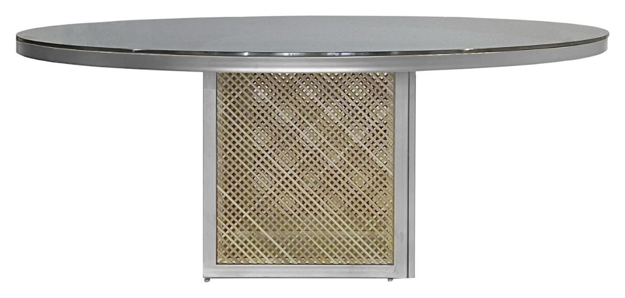 Cтол Корнерс Конфесса круглый, зеркало+перекрас металла в любой цвет