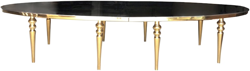 Стол  Овал Золото-400 (светлое зеркало)