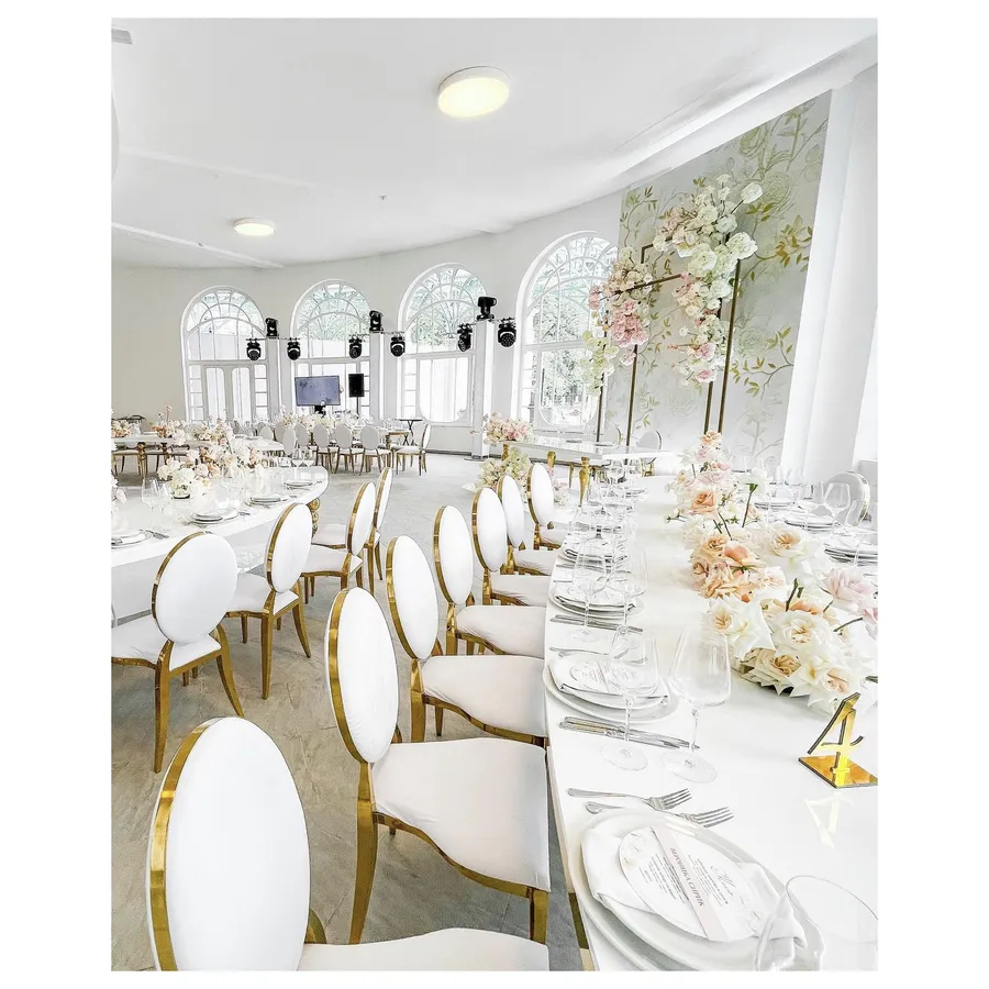 Стул Вашингтон Золото, велюр белый - Фото миниатюра 3