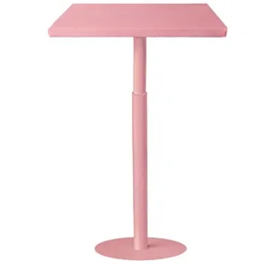 Стол коктейльный Твист Прямоугольный С, Розовая помада + Куколка (телескопические ноги)