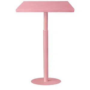 Стол коктейльный Твист Прямоугольный С, Розовая помада + Куколка (телескопические ноги) - изображение 1