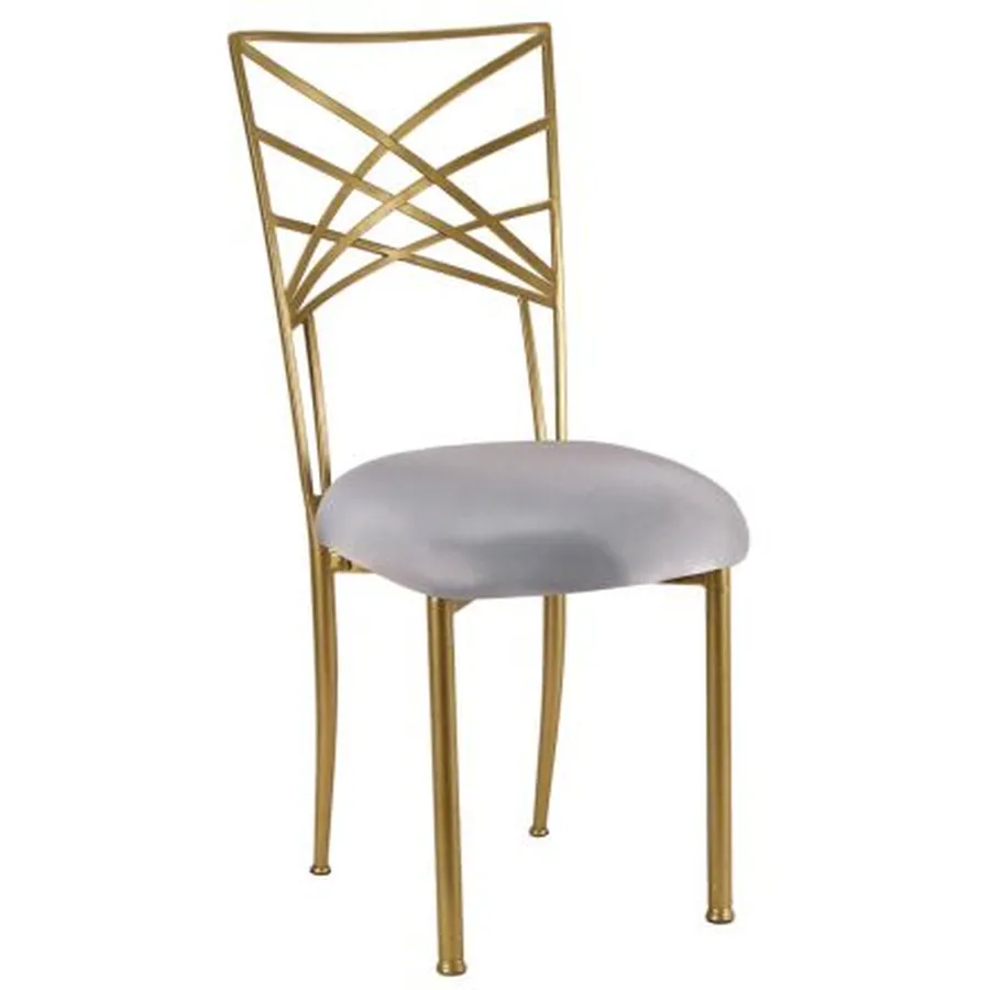 Подушка на стул Хамелеон серая велюр - Фото миниатюра 1