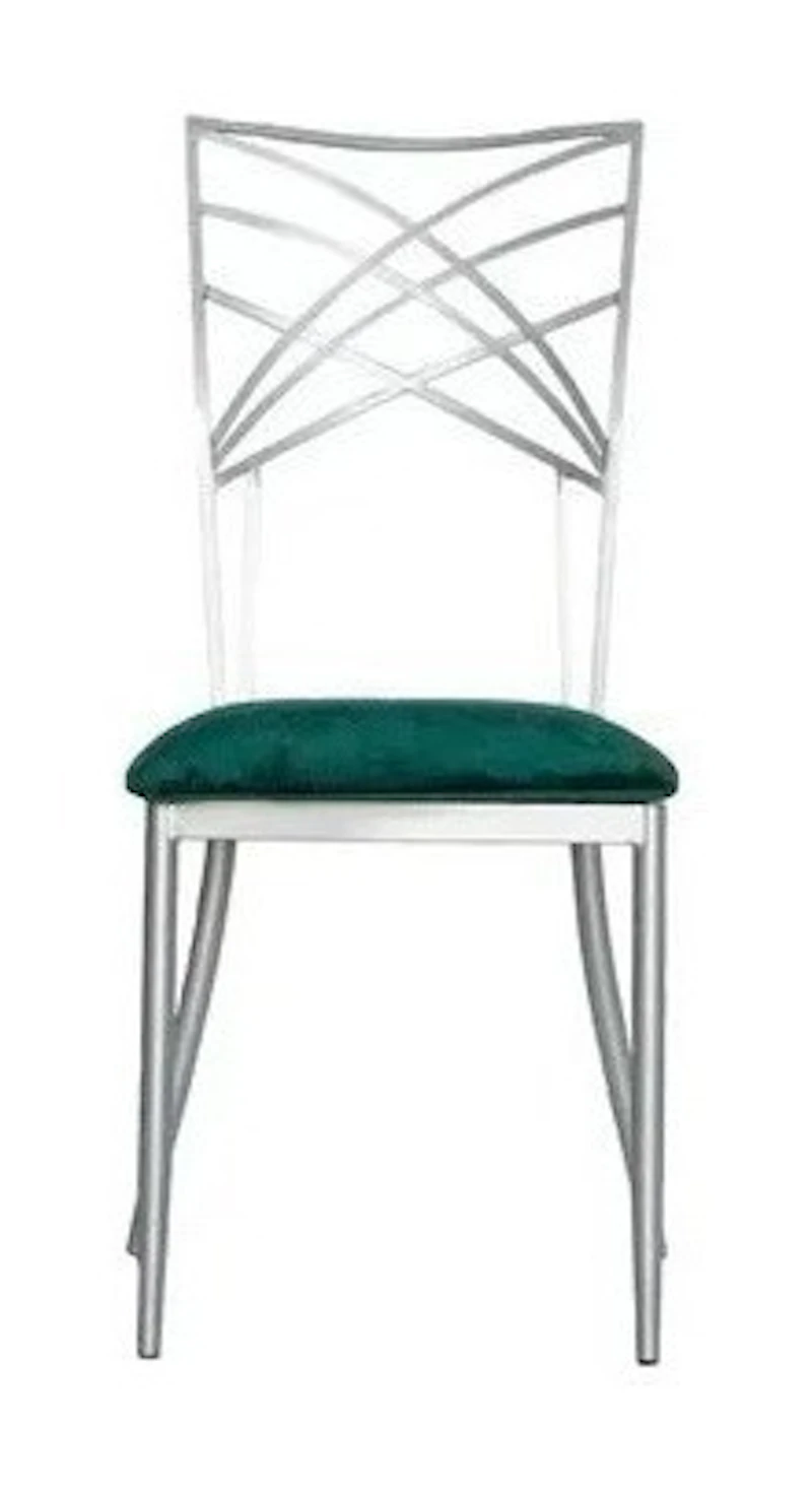 Стул Хамелеон Серебро, велюр изумрудный
