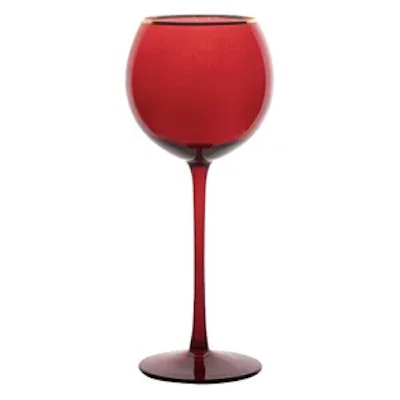 Бокал Сирен С рубиновый с золотой каймой