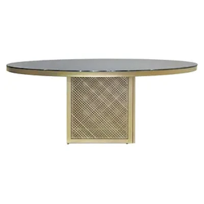 Стол Корнерс Конфесса круглый, зеркальный + золото