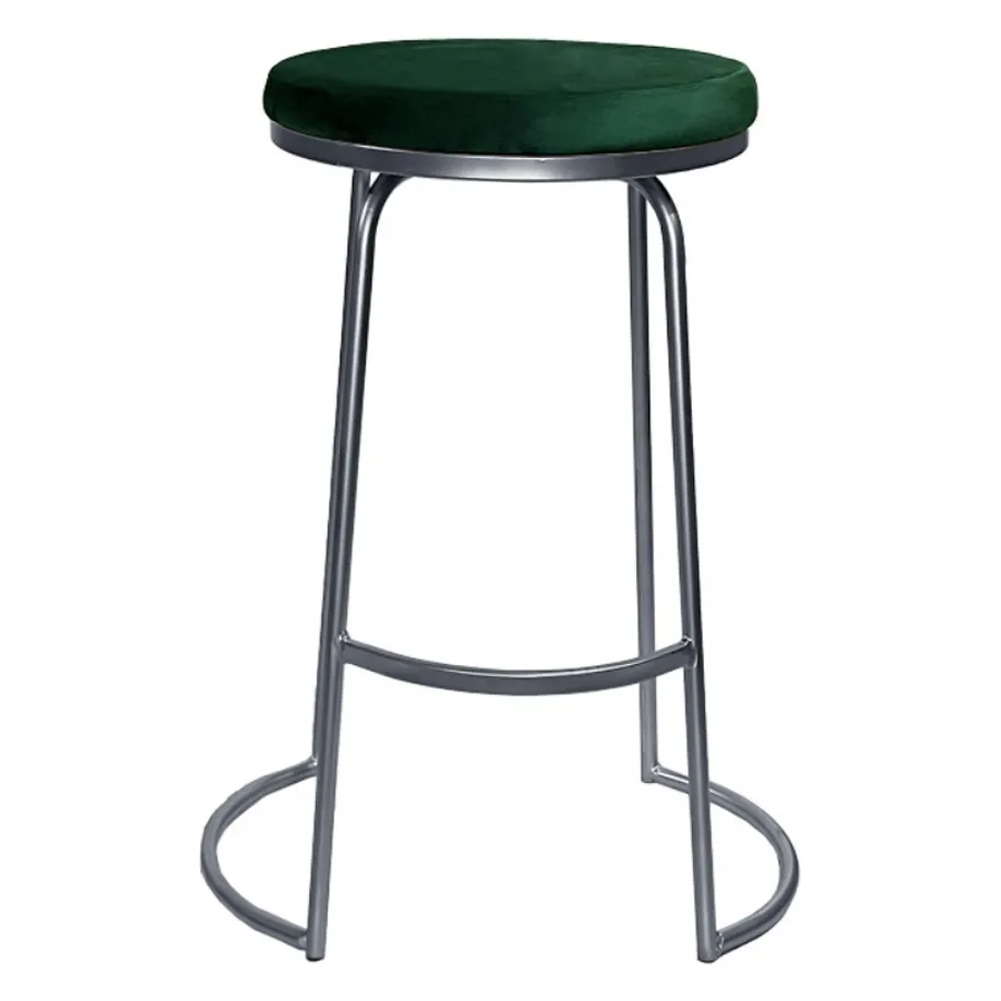 Стул барный Модерн Сэддл Изумрудный (любой оттенок каркаса) - Фото миниатюра 2
