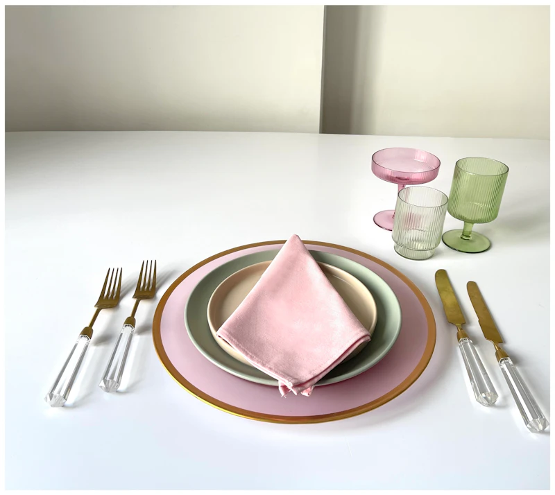 Салфетка из смесового льна, Японская сакура