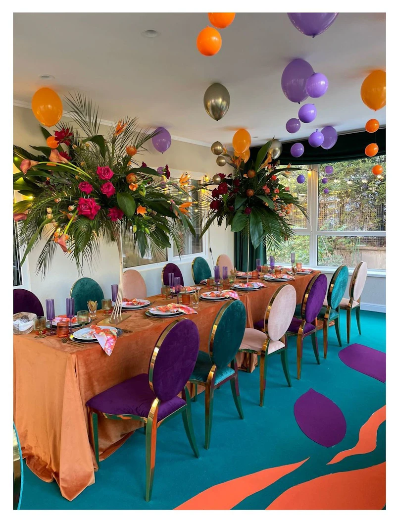 Стул Вашингтон Золото, велюр сливовый