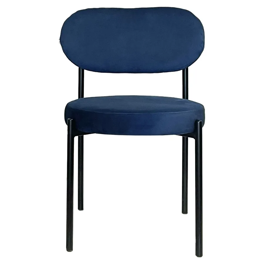 Стул Модерн Черный, Глубокий синий - Фото миниатюра 2