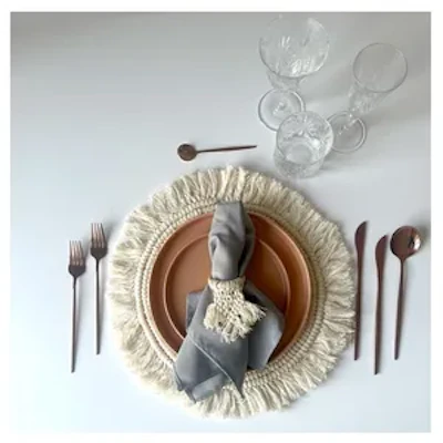 Подтарельник плетеный Макраме - изображение 3