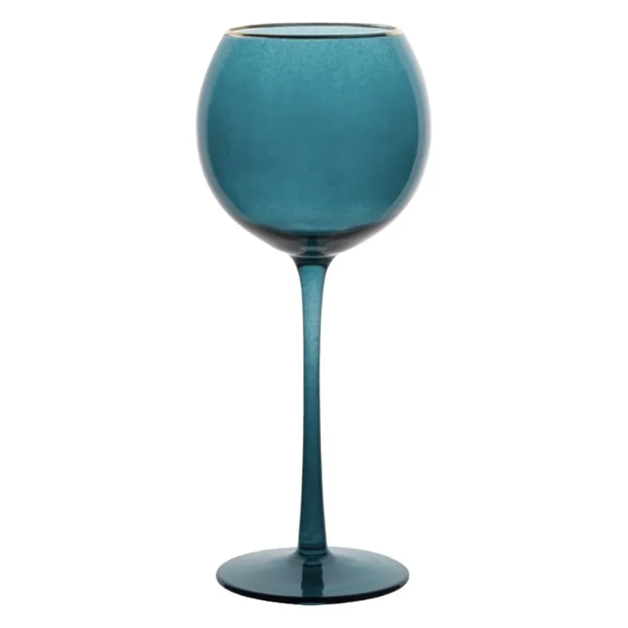 Бокал Сирен С синий с золотой каймой - Фото миниатюра 1