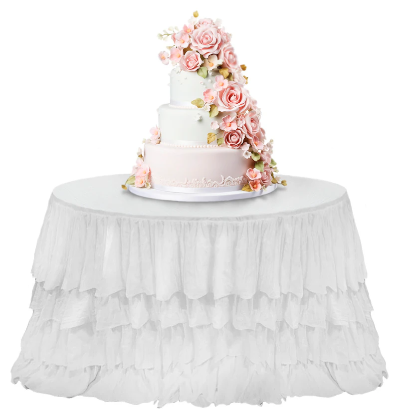 Скатерть с рюшами для столика для торта (ПОД ЗАКАЗ)