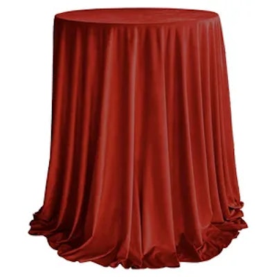 Комплект Стол коктейльный Тавола+ скатерть велюр красная
