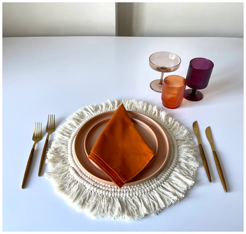 Салфетка из смесового льна, Барселонский фундук