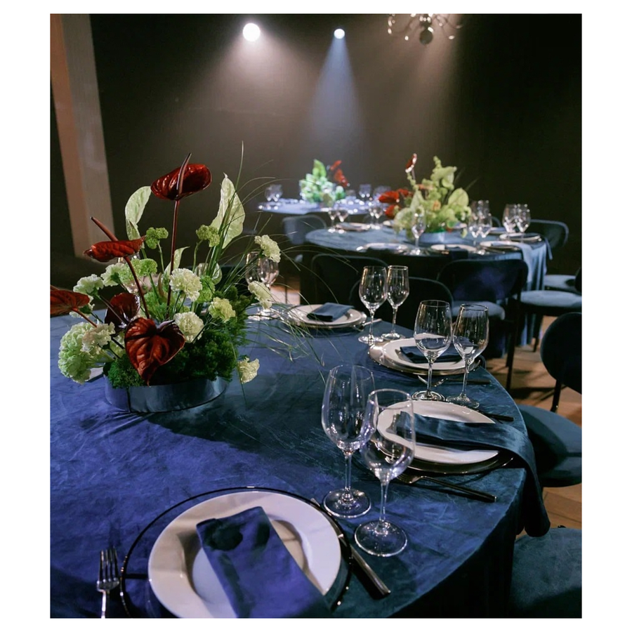 Скатерть велюр, круглая, сапфир - Фото миниатюра 10