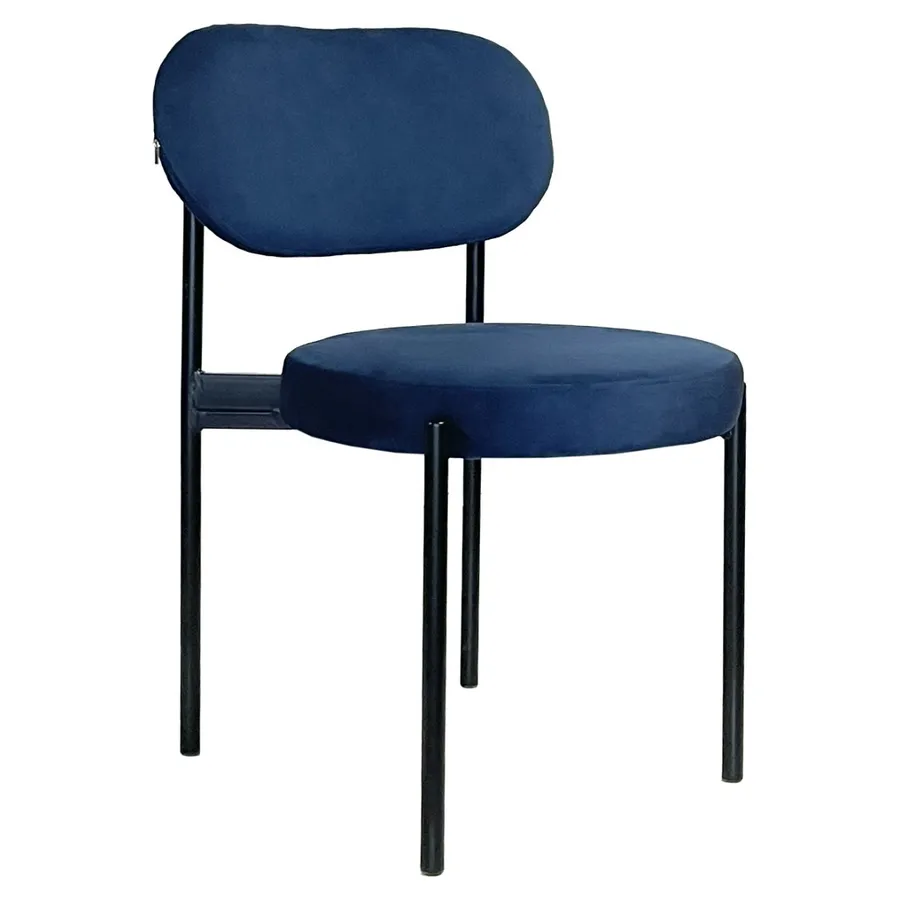 Стул Модерн Черный, Глубокий синий - Фото миниатюра 1