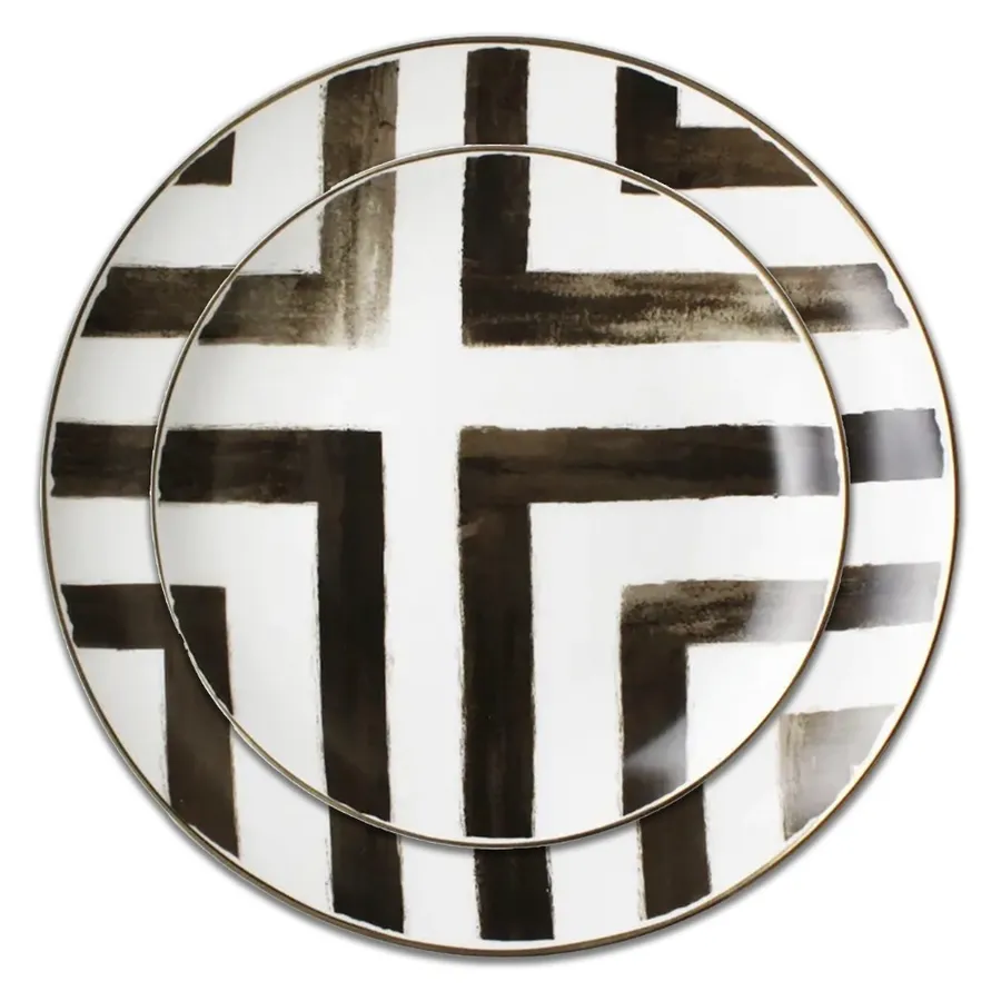 Сет порционных тарелок Крисс Кросс - Фото миниатюра 1