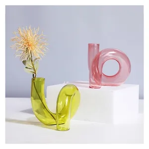 Стеклянная вазочка Пайпер розовая - Фото 3