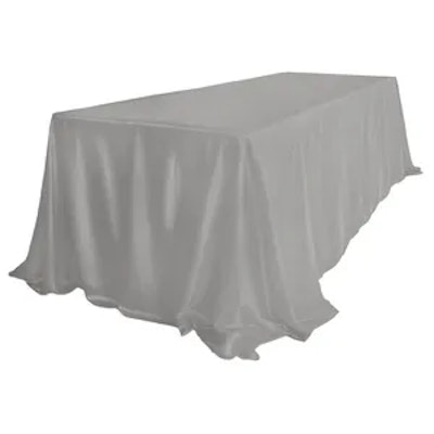 Скатерть велюр, прямоугольная, светло-серая
