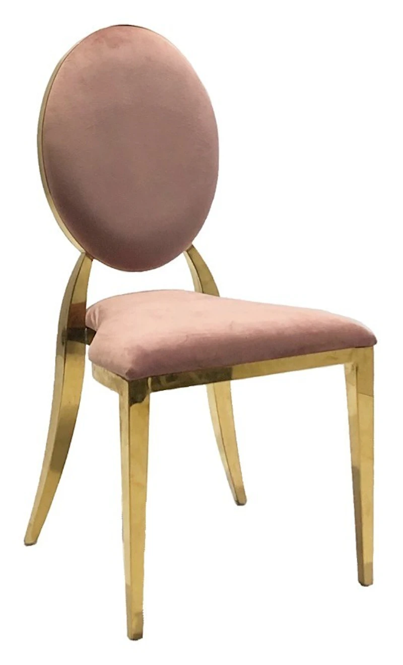 Стул Вашингтон Золото, велюр пыльная роза