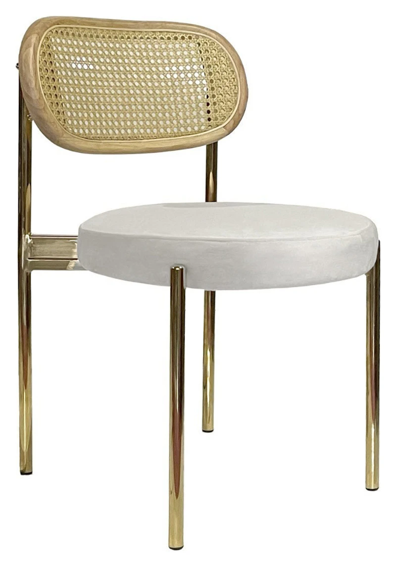 Стул Модерн Золото, Натуральный ротанг + Млечный путь