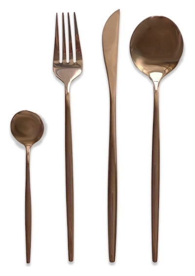 Столовые приборы Гоа медные, сет 4 предмета