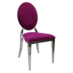 Стул Вашингтон Серебро, велюр сливовый